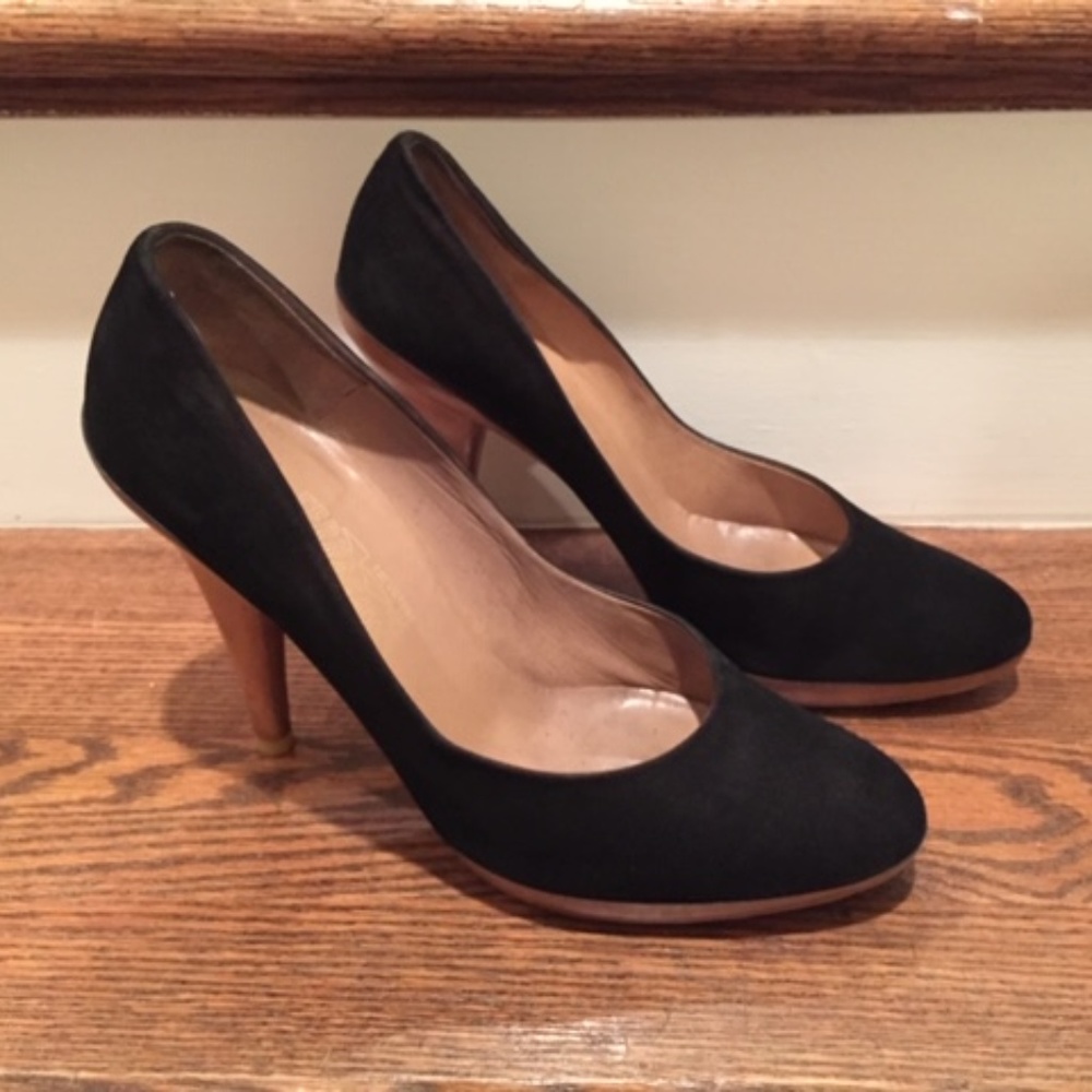 Salvatore Ferragamo Black Suede Pumps Size 9.5